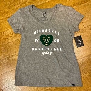 Milwaukee bucks v-neck shirt